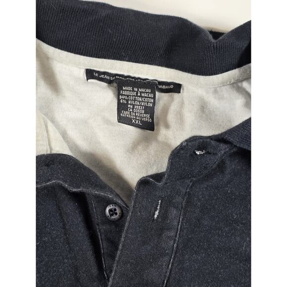Marithe Francois Girbaud Blue Heavyweight Polo Shirt Mens Size 2XL XXL - Picture 3 of 5